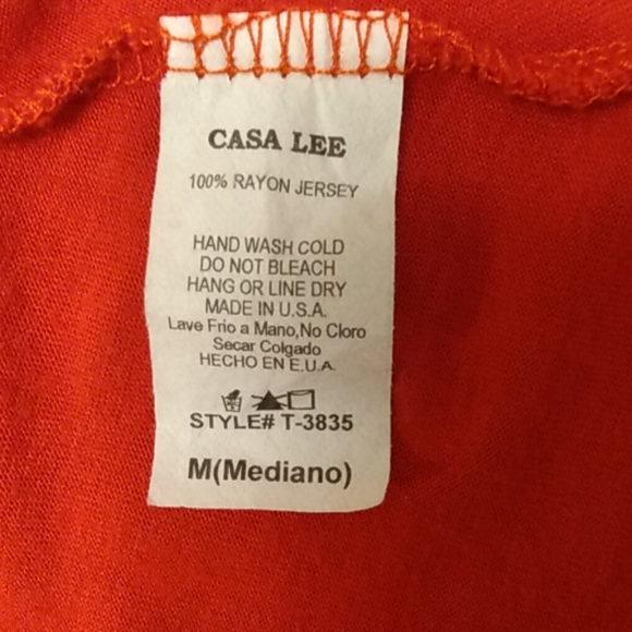 Casa Lee Waterfall Front Red Cardigan Sz M - Picture 5 of 5